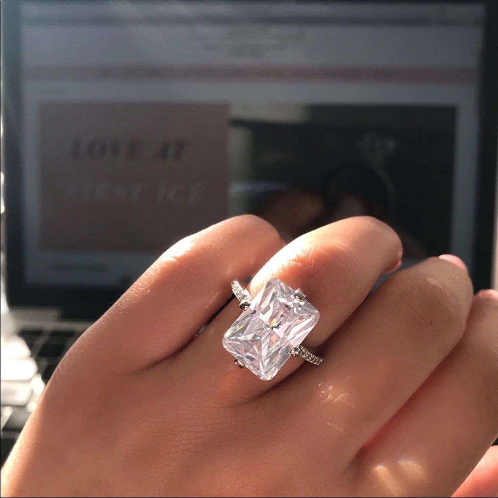 New 925 Sterling Silver Diamond Bridal Ring - Picture 5 of 5